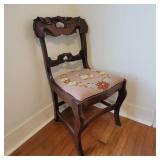 Needlepoint Floral Accent Chair