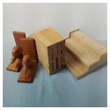 Vintage Knifeblock w/ Duck Bookends Vintage Knifeblock w/ Duck Bookends