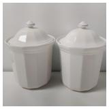 Two Covered Canisters Two Covered Canisters