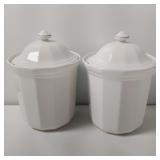 Two Covered Canisters