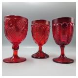 Three Ruby Goblets Three Ruby Goblets