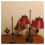 Pair of Brass Lamps