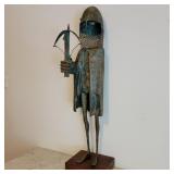 37" Ernest Badynski Copper Crossbowman Sculpture