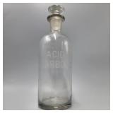 Antique Carbolic Acid Bottle w/ Stopper