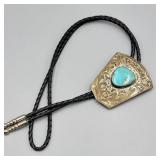 Sterling & Turquoise Shoshone 25 Bolo Sterling & Turquoise Shoshone 25 Bolo