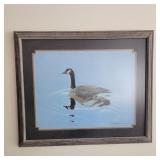 Signed 1975 Richard Younger Goose Art Signed 1975 Richard Younger Goose Art
