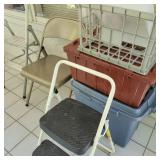 Lot of Plastic Storage w/ Stepladders Lot of Plastic Storage w/ Stepladders