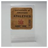 1957 Universticy of Arkansas Athletics Ticket