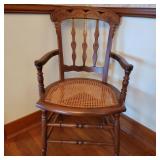 Victorian Style Caned Accent Chair