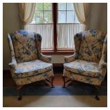 Vintage Bruce McEntire Interiors Floral Armchairs