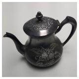 Engraved Steel Teapot