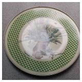 Signed Decorative Metal Plate Signed Decorative Metal Plate