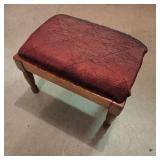 Red Cushioned Ottoman Red Cushioned Ottoman