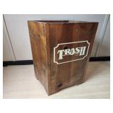 Wooden Vintage Trash Can Wooden Vintage Trash Can