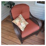 Better Homes Wicker Patio Chair with Cushion Better Homes Wicker Patio Chair with Cushion