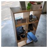 8 Cube Shelf w/ Assorted Home Goods 8 Cube Shelf w/ Assorted Home Goods