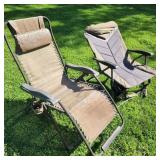 Set of outdoor Lounge Chairs with Cup Holders