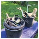 Flower Pots w/ Assorted Tools & Acessories Flower Pots w/ Assorted Tools & Acessories