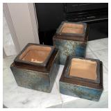 Set of 3 Decorative Storage Containers Set of 3 Decorative Storage Containers