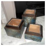 Set of 3 Decorative Storage Containers