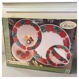 #2 Gibson Charming Poinsettias Dinnerware