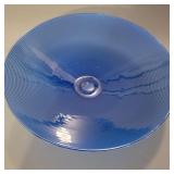 Large Glass Blue Bowl