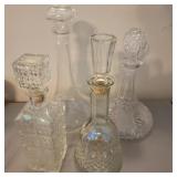 4 Glass Decanters