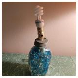 Blue Glass Bead Lamp