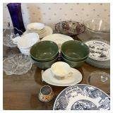 Kitchen Glassware w/ Collectible Plates