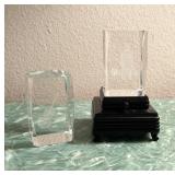 Pair of 3D Laser Engraved Crystal Paperweights Pair of 3D Laser Engraved Crystal Paperweights