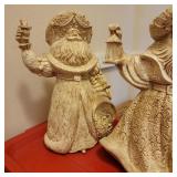 Signed Ceramic Santa Pair Signed Ceramic Santa Pair