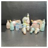 Blown Glass Baby Christmas Ornaments in Blue Box