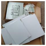 Box of Vintage Art Supplies / Blank Canvases