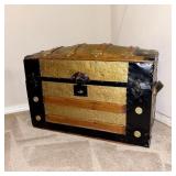 Antique Camel Back Steamer Trunk Antique Camel Back Steamer Trunk