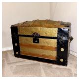 Antique Camel Back Steamer Trunk