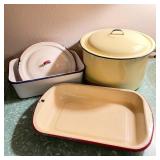 Vintage Kitchen Enamel Cookware Vintage Kitchen Enamel Cookware