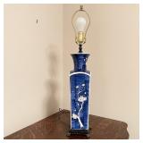 Vintage Oriental Style Porcelain Lamp