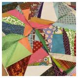 Vintage Crazy Quilt Squares & Scraps in Box