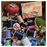 Lot of Sewing Thread w/ Pin Cushions