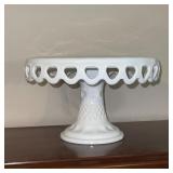 Vintage Milk Glass Cake Stand