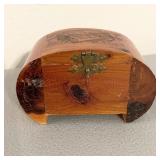 Vintage Small Wood Trinket Box