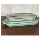 Jadeite Butter Dish w/ Clear Lid FireKing Jadeite Butter Dish w/ Clear Lid FireKing