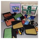 Lot of CD Holders, Lunch Bags, Clips