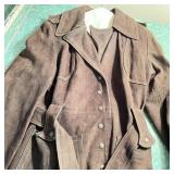 Vintage Montgomery Wards Leather Coat 15/16