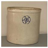 Antique 3 Gallon Blue Star Stoneware Crock