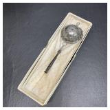 Antique Watrous Sterling Tea Strainer w/ Ebony Antique Watrous Sterling Tea Strainer w/ Ebony