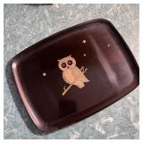 Mid Century Couroc Owl Tray