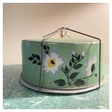 Vintage Metal Cake Tin w/ Glass Knob