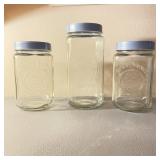 3 Golden Harvest Glass Canisters 3 Golden Harvest Glass Canisters