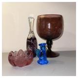Cut to Clear Crystal Bell, Fenton Dish, Bluebird Cut to Clear Crystal Bell, Fenton Dish, Bluebird